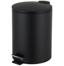 Мусорное ведро Caspian 90022 с педалью, 5 л, черный матовый