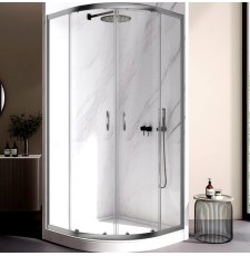 Душевая кабина Veconi RV-202GR 80x80, угл., прозр.\графит браш.