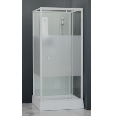 Душевая кабина RGW Andaman AN-207 70x70, прозр., мат.полоса Frost Line, белый