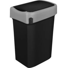 Мусорное ведро Restola Econova Smart Bin 435290013 с крышкой маятник, 50 л, черный