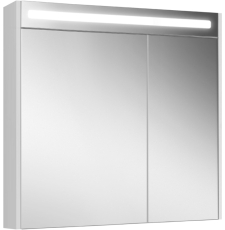 Зеркало-шкаф Belux Бристоль ВШ 85 85x80 с подсветкой, 1 дв., белый глянц. 1