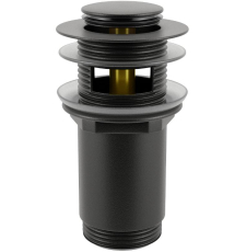 Донный клапан Wellsee Drainage System 182130000 с переливом, матовый черный Донный клапан Wellsee Drainage System 182130000 с переливом, матовый черный