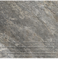 Плитка-клинкер для ступеней Керамин Базальт 2 29.8x29.8, темно-серый