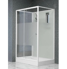 Душевая кабина RGW Andaman AN-207 80x100, прозр., мат.полоса Frost Line, белый