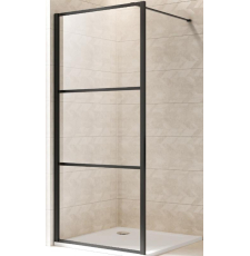 Душевая перегородка Adema Смарт Компакт Walk-In 100x195 блэк, прозр. easy clean\черный