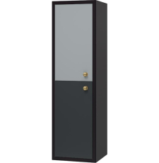 Шкаф-пенал Brevita 50 Shades of Grey Кристиан 35 подвесной, 2 дв., левый, черный\серый, золото