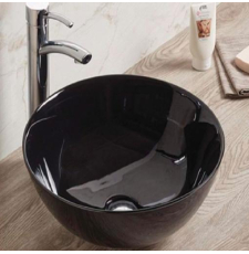 Раковина CeramaLux NC 104B 41.5 на столешницу, черно-глянцевый
