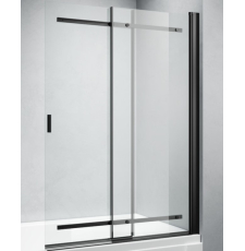 Душевая шторка на ванну Veconi PL-88B 90x140, прозр.\черный