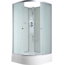 Душевая кабина AvaCan C3010N 100x100, угл., без крыши, матов.\бел.\хром