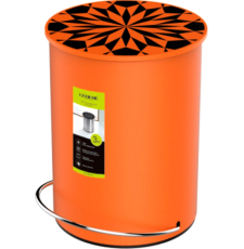 Мусорное ведро Ledeme L704-7 с педалью, оранжевый, 3 л