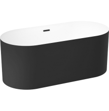 Акриловая ванна Wellsee Chalice Perfection 166x77, отдельностоящая, белый глянц., черный матов./черный