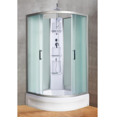 Душевая кабина River Amur 24 МТ 90x90 MT низк., мат.\прозр.\хром без крыши