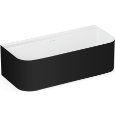 Ванна из искусственного камня Belux Атланта 170x75 пристенная, solid surface, черный матовый 19