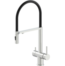 Cмеситель для кухни Oliveeka K OL-458009-BN с фильтром для питьевой воды, с гибким изливом, никель матовый