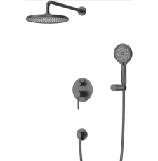 Встроенная душевая система Cezares Relax DSET, черный матовый