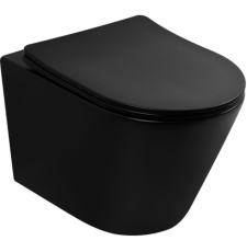 Унитаз Abber Bequem AC1102TMB подвесной, торнадо, с крышкой микролифт, черный матовый