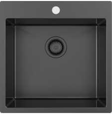 Мойка для кухни ZorG Premium ZRN PVD 50x50.5 врезная, Gunblack
