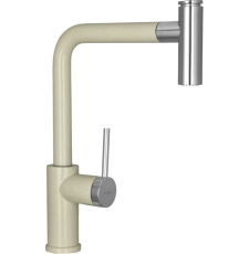 Смеситель для кухни Wisent W6055-19 с выдвижной лейкой, серый/хром