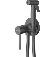 Смеситель с гигиеническим душем Cezares Relax DIF, встраиваемый, черный матовый