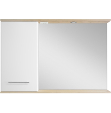 Зеркало-шкаф Misty Респект 120x80 с подсветкой, комбинир., левый