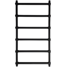 Полотенцесушитель Fincopper Loft FCL 90x50 водяной, нижнее, 6 пер., черный RAL 9005