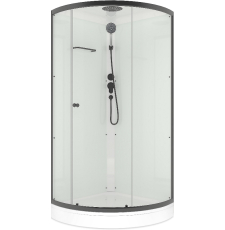 Душевая кабина Domani-Spa Simple 99 90x90 прозрачн.  DS01Sm99LWCl00.Gt-V1.2-Black