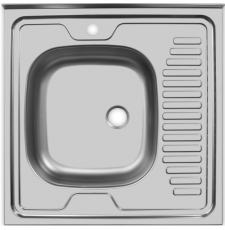 Мойка для кухни Ukinox Стандарт 60x60, левая, 1.5", накладная