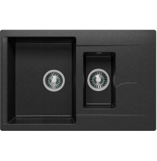 Мойка для кухни Polygran Brig-770 77x50 врезная, черный 16 Мойка для кухни Polygran Brig-770 77x50 врезная, черный 16