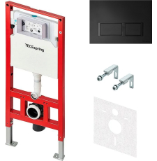 Инсталляция для унитаза Tece Tecespring S401204 с кнопкой пр., черный матовый