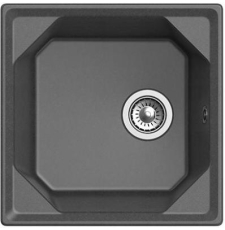 Мойка для кухни GranFest Unique GF-U-500 50x50 врезная, графит Мойка для кухни GranFest Unique GF-U-500 50x50 врезная, графит