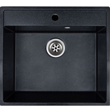 Кухонная мойка GranRus GR-555 55.5x51, врезная, черный