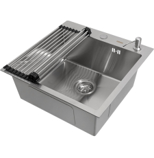 Мойка для кухни Arfeka Eco Ar 50x50, врезная, дозатор, роллер-мат, satin