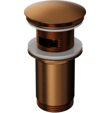 Донный клапан Whitecross A706CPB с переливом, клик-клак, брашированная медь