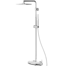 Душевая стойка с тропическим душем Teska Perla Mix DK 101 310 07 со смесителем, хром\белый