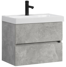 Тумба для умывальника Belux Бостон НП 60-02 подвесная, 2 ящ., Бетон Чикаго светло-серый 31