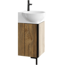 Тумба для умывальника Aqwella Porto 45 Дельта, напольная, угловая, дуб балтийский