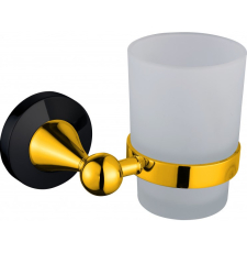 Стакан для щеток CeramaLux Luxury 57502, черный/золото