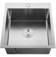 Мойка для кухни GranFest Metal GF-4844 48.5x44 врезная, с сифоном, нерж.сталь