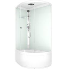 Душевая кабина Domani-Spa Simple 128 high L 120x80 с высоким поддоном, прозрачн. DS01Sm128LHWCl00-V1.2