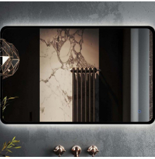 Зеркало Roxen Simon long 100x70 с подсветкой, сенсор, диммер, черный