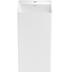 Раковина Wellsee Pure 40 напольная, с отв., глянцевый белый