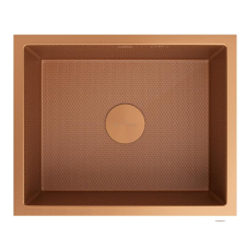 Мойка для кухни Roxen Uno 54x44, под столешницу, с рол-матом, дозатором, текстурн. бронза