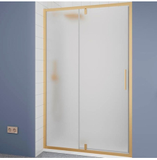 Душевая дверь Veconi Ottimo P20G 120x190, матов.\золото браш.