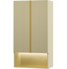 Шкаф подвесной Brevita Vega 60, под стиральную машину, с подсветкой, кремовый