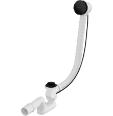 Сифон для ванны Whitecross SPWC60BL полуавтомат, 60 см, латунь, черный матовый