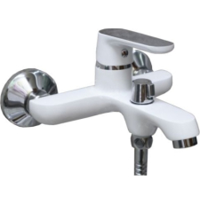 Смеситель для ванны Ledeme H77 L3277W с лейкой, настенный, белый/хром