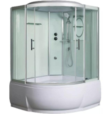 Душевая кабина WeltWasser WW500 Emmer 13555-2 135x135, с ванной, прозр./хром