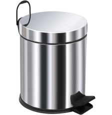 Мусорное ведро Berges 121002 с педалью, 5 л, хром