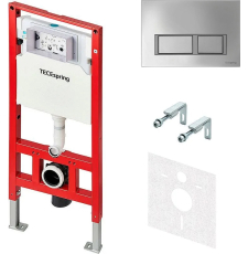 Инсталляция для унитаза Tece Tecespring S401201 с кнопкой пр., хром глянцевый