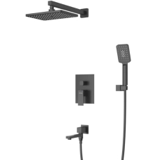 Встроенная душевая система Cezares Slider VDSET, черный матовый